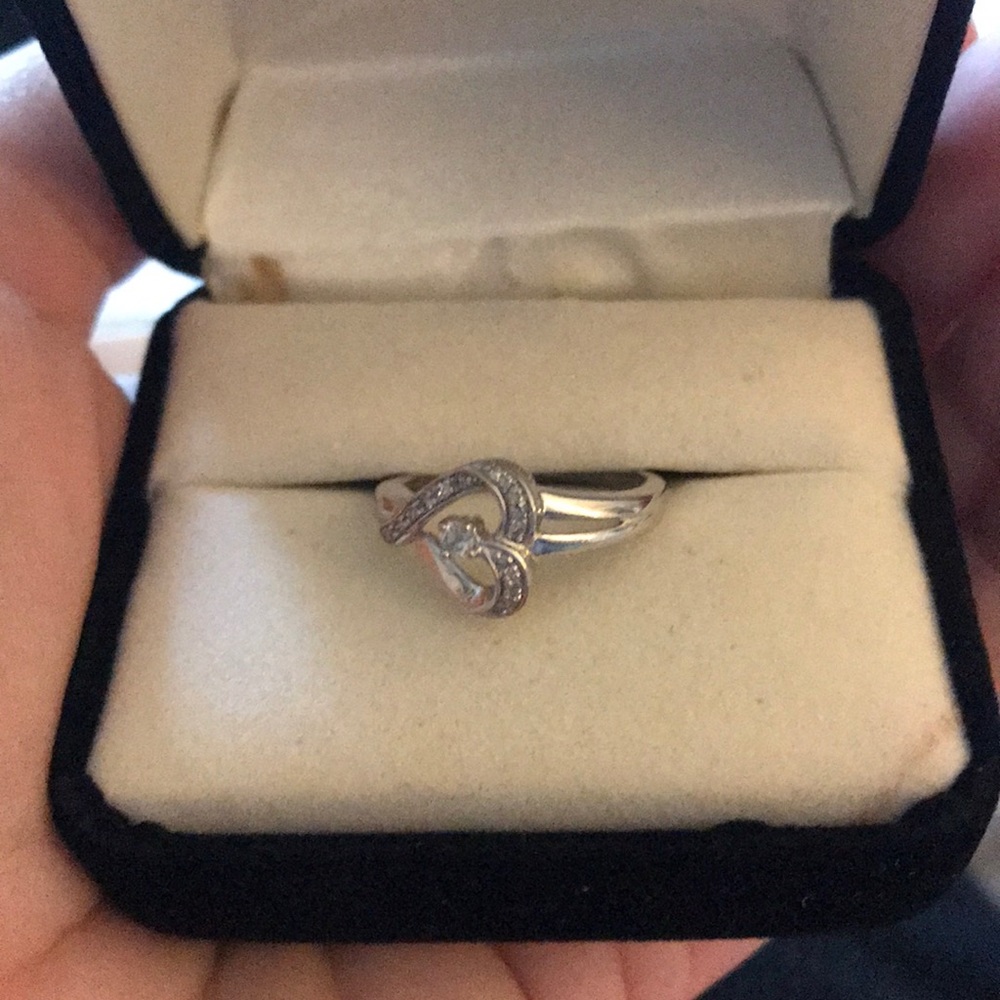 Diamond Heart Ring - image 1